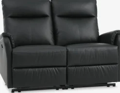 ABILDSKOVSofá ABILDSKOV 2 plazas eléctrico polipiel negro