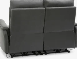 ABILDSKOVSofá ABILDSKOV reclinable polipiel gris