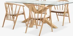 AGERBY + LYKSBORGMesa AGERBY L190 roble natural + 4 sillas LYKSBORG roble