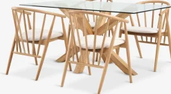 AGERBY + LYKSBORGMesa AGERBY L160 roble natural + 4 sillas LYKSBORG roble