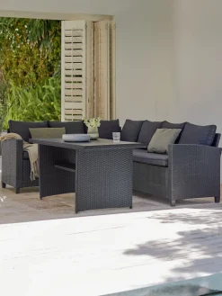 AGERMOSEConjunto muebles jardín AGERMOSE 6 plazas negro