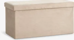 AUNINGPuf AUNING 76x38 con almacenaje terciopelo arena oscuro
