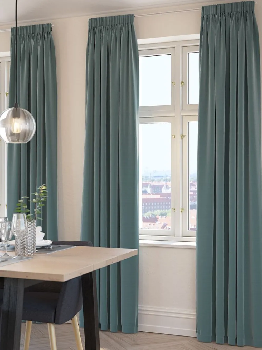 AUSTRACortina AUSTRA 1x140x300 terciopelo verde