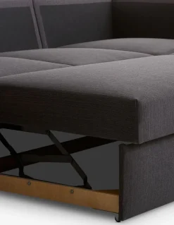 BEDSTEDSofá cama con chaise longue BEDSTED gris