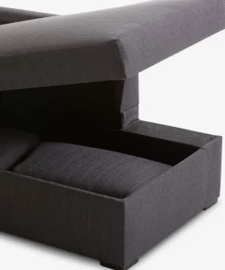 BEDSTEDSofá cama con chaise longue BEDSTED gris