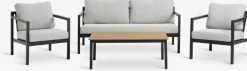BEJSTRUPConjunto muebles jardín BEJSTRUP 4 plazas gris
