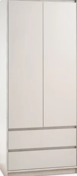 BILLUNDArmario BILLUND 80x193 2 puertas 2 cajones travertino/beis