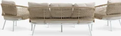 DYVIGConjunto muebles jardín DYVIG 5 plazas secado rápido blanco