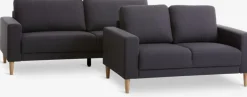 EGENSESofá EGENSE 2 plazas tela gris oscuro