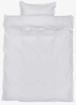 ELMAGOLDJuego funda nórdica algodón lavado ELMA 155x220 blanco