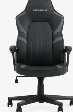 FJELSTEDSilla gaming FJELSTED polipiel negro/gris