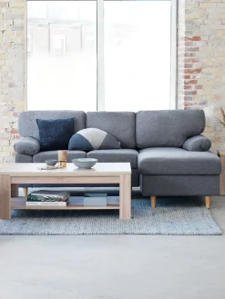 GEDVEDSofá GEDVED chaise longue gris