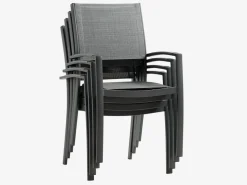 HAGEN + STRANDBYMesa HAGEN L214 + 4 sillas STRANDBY gris