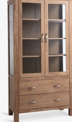 HAGEVitrina HAGE 2 puertas 2 cajones roble natural