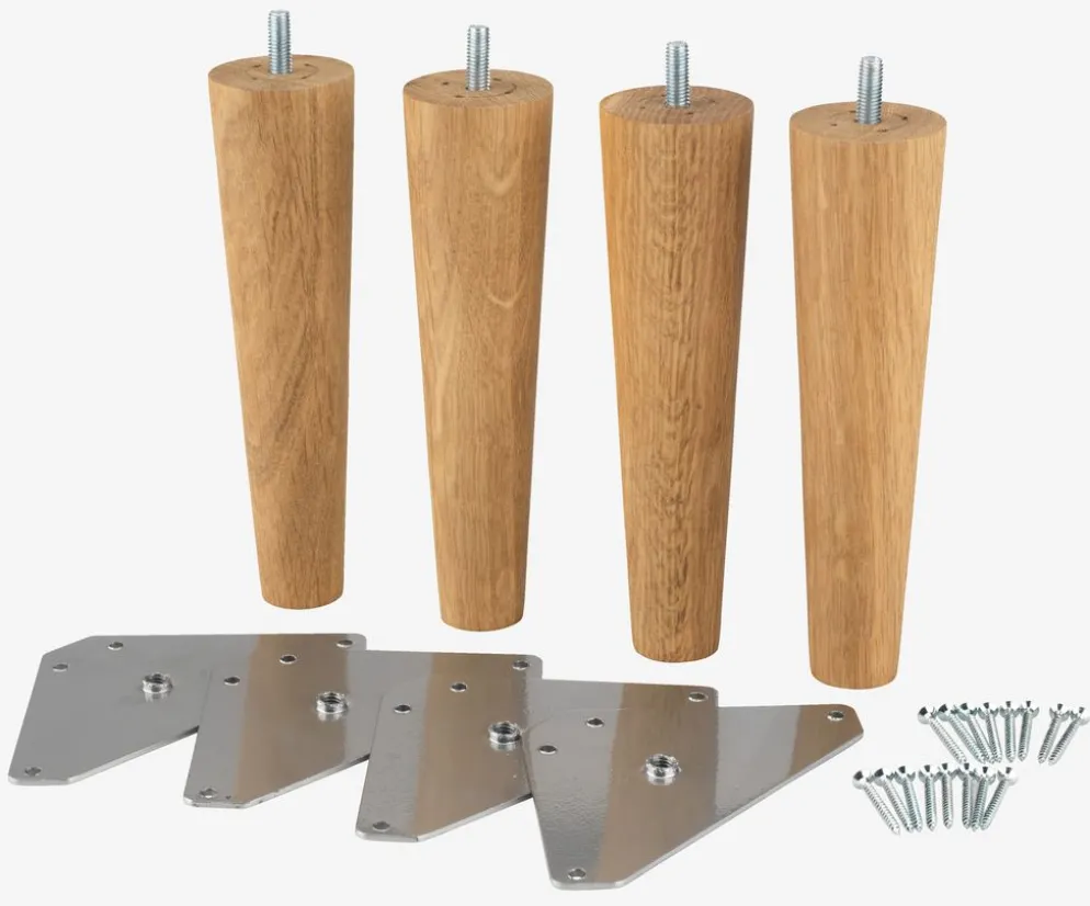 HAMNELVAPatas de cama Ø5xA19cm HAMNELVA roble 4 unidades