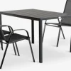 JERSORE + LEKNESMesa JERSORE L140 + 4 sillas LEKNES negro