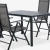 JERSORE + MELLBYMesa JERSORE L140 + 4 sillas MELLBY negro