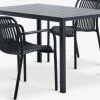 JERSORE + NABBENMesa JERSORE L140 + 4 sillas NABBEN negro