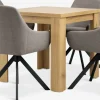 JUNGEN + ROSTRUPMesa JUNGEN L80/160 roble cálido + 4 sillas ROSTRUP arena