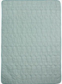 KAMILLEManta acolchada KAMILLE 140x200 blanco/turquesa