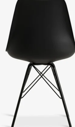 KLARUPSilla de comedor KLARUP polipiel negro/negro