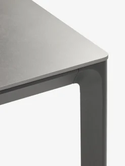KUMLA + HEMSEDALMesa KUMLA L200 gris + 4 sillas HEMSEDAL negro