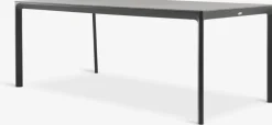 KUMLA + HEMSEDALMesa KUMLA L200 gris + 4 sillas HEMSEDAL negro
