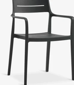 KUMLA + INGSTRUPMesa KUMLA L200 gris + 4 sillas INGSTRUP negro