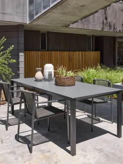 LANGETMesa de jardín LANGET A95xL207 negro