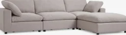 LYBYSofá modular LYBY 3 plazas chaise longue tela arena