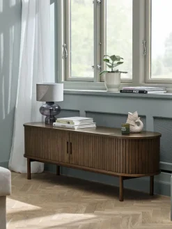 LYNGVIGMueble TV LYNGVIG 160cm 2 puertas persiana roble oscuro