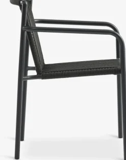 MADERUP + KRISTIANSTADMesa MADERUP L205 negro + 4 sillas KRISTIANSTAD verde