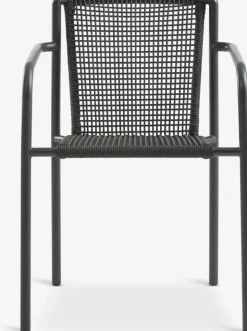 MADERUP + KRISTIANSTADMesa MADERUP L90 negro + 4 sillas KRISTIANSTAD verde