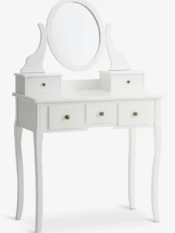 MALLINGTocador MALLING con espejo y 5 cajones blanco