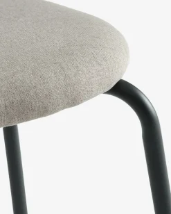 MALTSilla de comedor MALT tela arena/negro