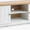MARKSKELMueble TV MARKSKEL 2 puertas blanco/roble salvaje natural