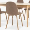 MARSTRAND + EJSTRUPMesa MARSTRAND L200/280 roble natural+4 EJSTRUP arena oscuro