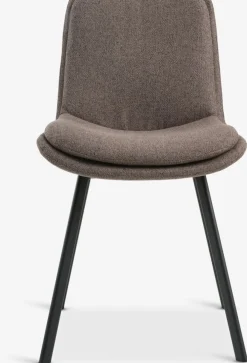 MELBYSilla de comedor MELBY tela marrón claro/negro