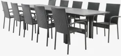 MOSS + GUDHJEMMesa MOSS L214/315 + 4 sillas GUDHJEM gris