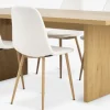 MUNKEBY + JONSTRUPMesa MUNKEBY L180 roble cálido + 4 sillas JONSTRUP blanco