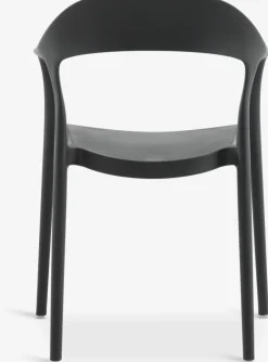 NANNESTADSilla apilable NANNESTAD gris oscuro