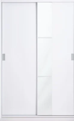 ODDERArmario ODDER 120x201 2 puertas correderas con espejo blanco