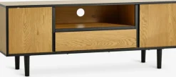 ODENSEMueble TV ODENSE 2 puertas 1 cajón color roble cálido/negro