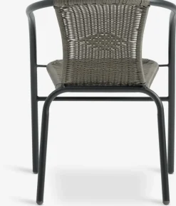 RADSTRUP + GRENAAMesa RADSTRUP Ø60 negro + 2 sillas GRENAA gris