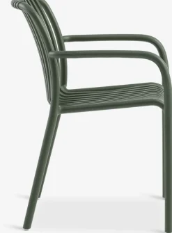 RADSTRUP + NABBENMesa RADSTRUP Ø60 negro + 2 sillas NABBEN verde oliva