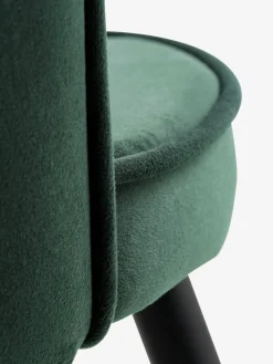 RISSKOVSilla de comedor RISSKOV terciopelo verde oscuro/negro