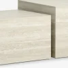 ROLSTEDMesa de centro ROLSTED 58x58/50x50 color travertino juego 2