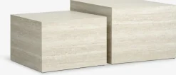 ROLSTEDMesa de centro ROLSTED 58x58/50x50 color travertino juego 2