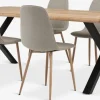 ROSLEV + BISTRUPMesa ROSLEV L200 roble natural + 4 sillas BISTRUP arena