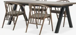 SANDBY + LYKSBORGMesa SANDBY L210 roble oscuro + 4 LYKSBORG roble oscuro